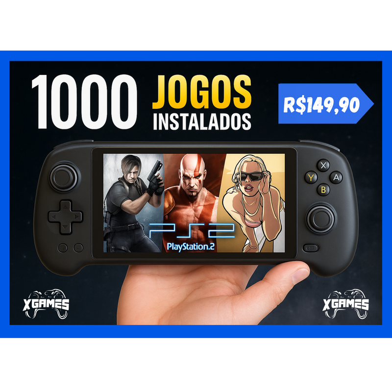MINI GAME PORTÁTIL - PS1, PS2, PS4, XBOX, PSP, NITENDO, ANDROID, STEAM E VÁRIOS CONSOLES INTEGRADO [ULTIMAS UNIDADES] 🔥